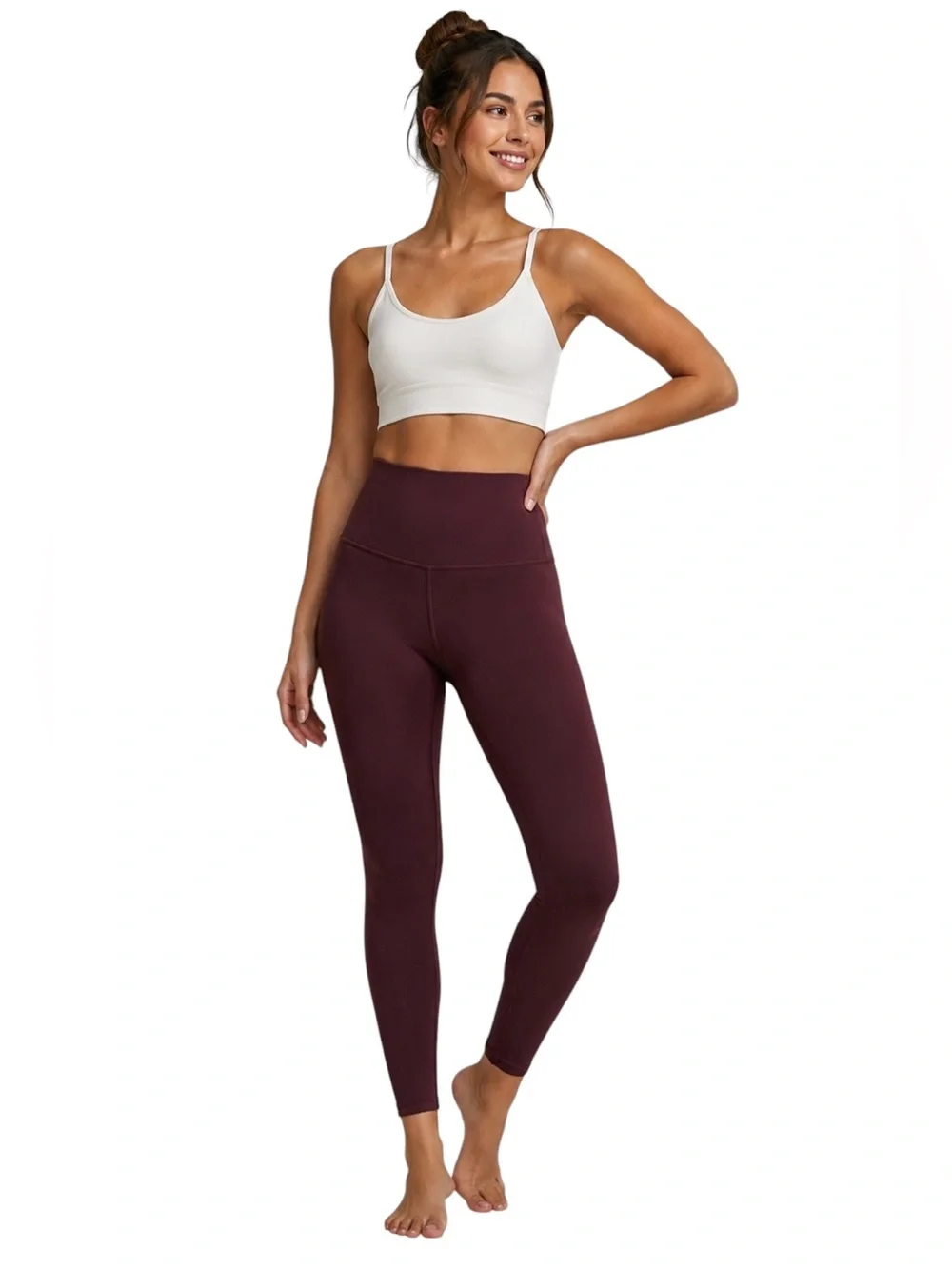 Lululemon Wunder Train High-Rise Tight 25” Cassis Burgundy Leggings Size 4